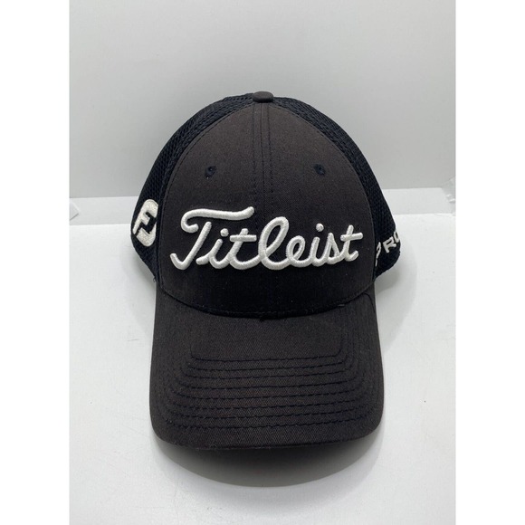 Titleist Pro V1 Tour Hat FJ Golf Black Baseball Cap One Size Medium/Large - Picture 6 of 8